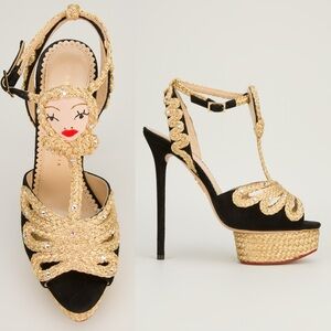 Charlotte Olympia “Rapunzel” Braided Platform Sandals $1,595 38.5